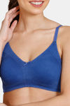 Zivame Essentials Double Layered Non Wired Full Coverage T-Shirt Bra - Sodalite Blue — thumbnail 5